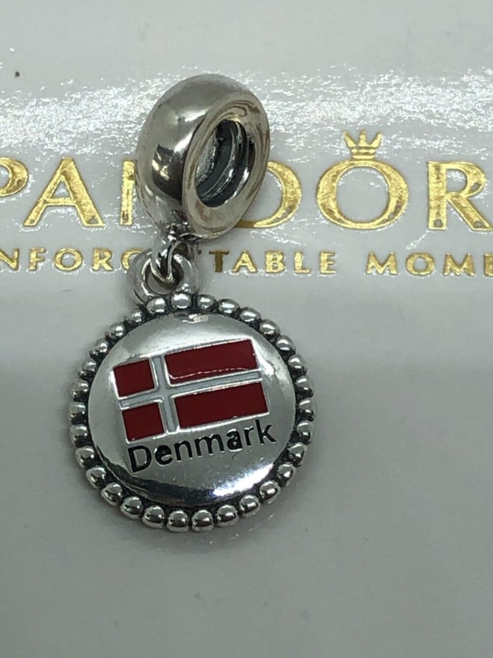 ✨🔥Pandora Denmark Flag charm S925 Silver with box
